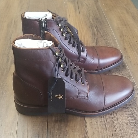 Frye Men's Ben Cap-Toe Leather Lace-Up Boots - Picture 3 of 4